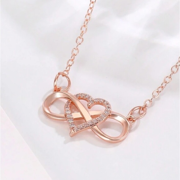 3for$20 Rhinestone Heart Charm Necklace - Picture 2 of 3